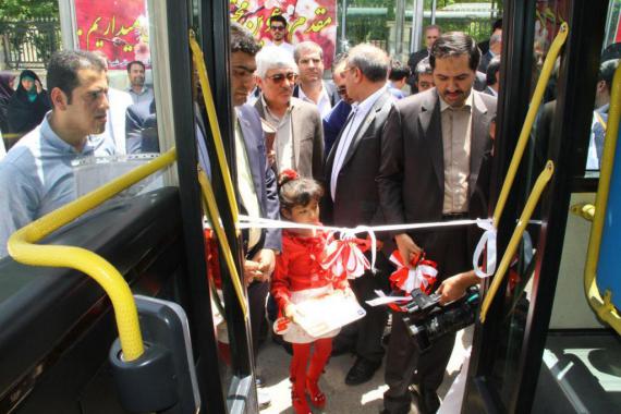 افتتاح کارت بلیط الکترونیک ناوگان اتوبوسرانی در همدان 