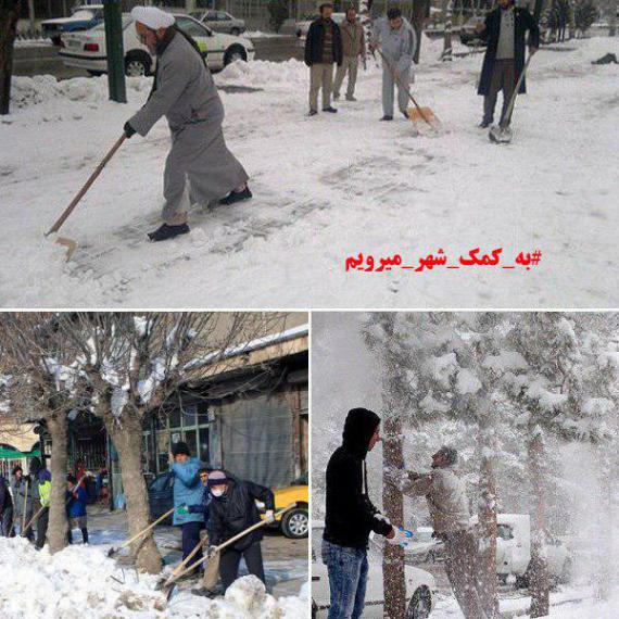 کمپین برف روبی در همدان تشکیل شد / درختان شهرمان را دریابیم 