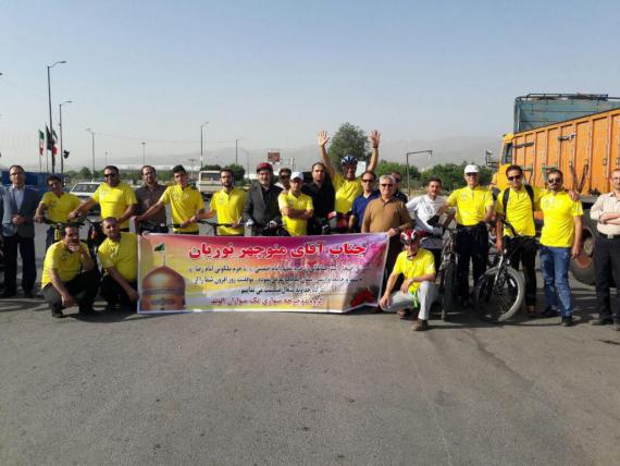 استقبال از دوچرخه سوار مستعد همدانی که مسیر همدان -مشهد مقدس را طی نمود / تصاویر 