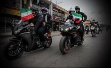 موتورسواران همدانی به مناسبت دهه مبارك فجر رژه رفتند 